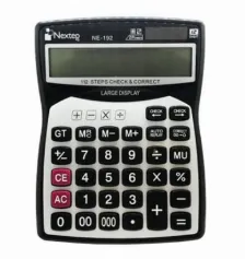 Calculadora Nextep 12 Da­gitos Pantalla Grande Escritorio Cubierta Meta¡lica Batera­a/solar