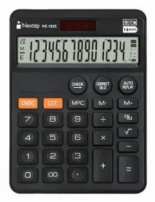 Calculadora Nextep 14 Digitos Pantalla Grande Escritorio Solar/bateria Funcion Revisar Y Corregir