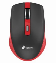 Mouse Nextep Ne-413nr 1600 Dpi, Rf Inalámbrico, 10 M, Negro, Rojo