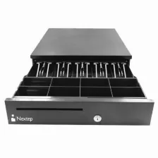 Cajon De Dinero Para Punto De Venta Nextep Ne-515, 5 Billetes, 8 Monedas, Rj-11, Negro