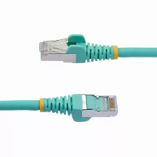 Cable De Red Startech.com Cable De 4.5m De Red Ethernet Cat6a - Aguamarina - Low Smoke Zero Halogen (lszh) - 10gbe - 500mhz - Poe++ De 100w - Snagless Sin Pestillo - Rj-45 Cable De Red S/ftp, 4.6 M...