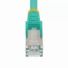 Cable De Red Startech.com Cable De 4.5m De Red Ethernet Cat6a - Aguamarina - Low Smoke Zero Halogen (lszh) - 10gbe - 500mhz - Poe++ De 100w - Snagless Sin Pestillo - Rj-45 Cable De Red S/ftp, 4.6 M...