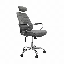 Silla Gerencial Modamob, Modelo Polaris, Reposabrazos, Altura Ajustable, Piston De Gas C3, Base Metalica Con 5 Ruedas, Color Gris.