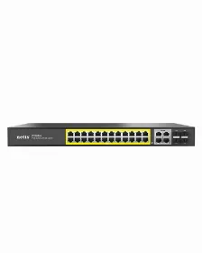 Switch Netis System P124gh No Administrado, Rj-45 28, Gigabit Ethernet (10/100/1000), 24 Poe, Negro
