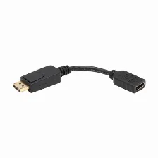 Adaptador Vídeo Tripp Lite Displayport A Hdmi, 0.15 M, Negro