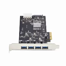 Tarjeta Startech.com Pcie, Usb 3.2 Gen 1 (3.1 Gen 1), Negro