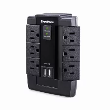 Milticontactos Cyberpower Con Supresor De Picos 2xusb, 1200 Joules, 6 Contactos