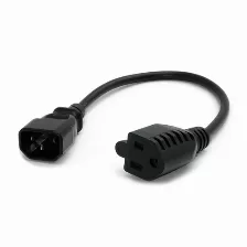 Cables De Poder Startech.com Macho, Hembra 125 V, 0.3 M, Negro