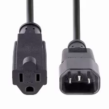 Cables De Poder Startech.com Macho, Hembra 125 V, 0.3 M, Negro