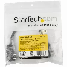 Cables De Poder Startech.com Macho, Hembra 125 V, 0.9 M, Negro
