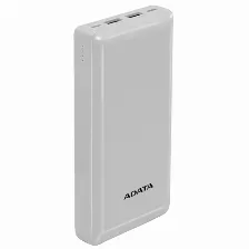 Power Bank Adata C20, 20000 Mah, Usb, Blanco