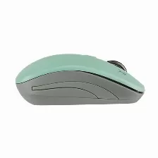 Mouse Perfect Choice Pc-044819 óptico, 3 Botones, 1600 Dpi, Rf Inalámbrico, 10 M, Gris, Turquesa