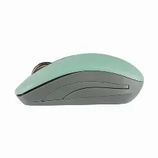Mouse Perfect Choice Pc-044819 óptico, 3 Botones, 1600 Dpi, Rf Inalámbrico, 10 M, Gris, Turquesa