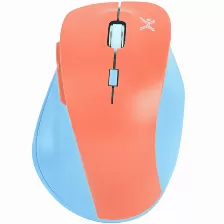 Mouse Perfect Choice Thumb 6 Botones, 1600 Dpi, Rf Inalámbrico, 10 M, Azul, Naranja