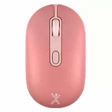 Mouse Perfect Choice Pc-045267 óptico, 4 Botones, 1600 Dpi, Rf Inalámbrico + Bluetooth, 10 M, Rosa