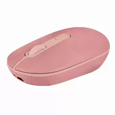 Mouse Perfect Choice Pc-045267 óptico, 4 Botones, 1600 Dpi, Rf Inalámbrico + Bluetooth, 10 M, Rosa