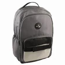 Mochila Perfect Choice Pc-085201 Bolsa Delantera, Poliéster, Color Gris