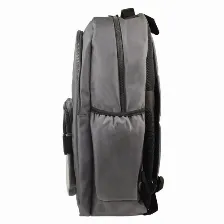 Mochila Perfect Choice Pc-085201 Bolsa Delantera, Poliéster, Color Gris
