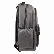 Mochila Perfect Choice Pc-085201 Bolsa Delantera, Poliéster, Color Gris