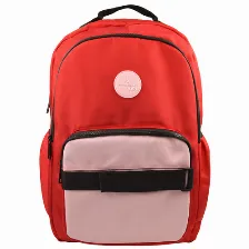 Mochila Perfect Choice Pc-085225 Bolsa Delantera, Poliéster, Color Rojo