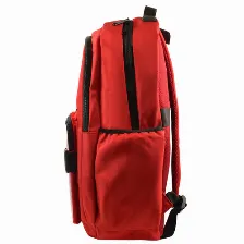 Mochila Perfect Choice Pc-085225 Bolsa Delantera, Poliéster, Color Rojo