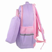 Mochila Perfect Choice Pc-085249 Bolsa Delantera, Poliéster, Color Rosa, Violeta