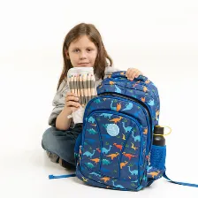 Mochila Perfect Choice Pc-085300 Bolsa Delantera, Poliéster, Color Azul, Multicolor