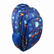 Mochila Perfect Choice Pc-085300 Bolsa Delantera, Poliéster, Color Azul, Multicolor