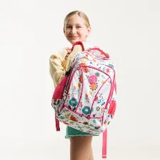 Mochila Perfect Choice Pc-085317 Bolsa Delantera, Poliéster, Color Multicolor