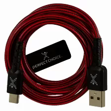 Cable Usb Perfect Choice Pc-101727 Usb A A Usb C, Negro, Rojo
