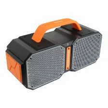 Bocina Perfect Choice Agua Goliat Bt, Inalámbrico Y Alámbrico, Negro, Naranja