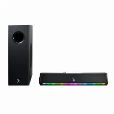 Barra De Sonido Perfect Choice Pc-114024 2.1, Usb, Bt, Inalámbrico Y Alámbrico, Negro