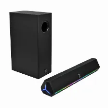 Barra De Sonido Perfect Choice Pc-114024 2.1, Usb, Bt, Inalámbrico Y Alámbrico, Negro