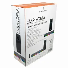 Barra De Sonido Perfect Choice Pc-114024 2.1, Usb, Bt, Inalámbrico Y Alámbrico, Negro