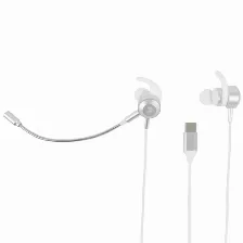 Audífonos Perfect Choice Pc-116417 Gancho De Oreja, Alámbrico, Usb, Blanco