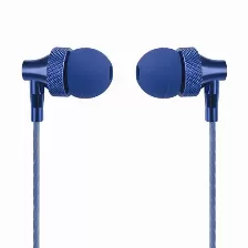Audífonos Perfect Choice Audífonos In-ear Con Micrófono Stretto Azul Intra Auditivo, Alámbrico, 3.5 Mm, Azul