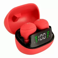 Audífonos Perfect Choice Pc-117087 Intra Auditivo, True Wireless Stereo (tws), Usb, Bluetooth, Rojo