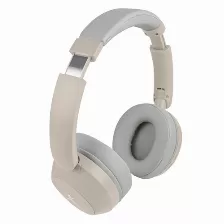 Audífonos Perfect Choice Pc-117148 Diadema, Inalámbrico Y Alámbrico, 3.5 Mm, Usb, Bluetooth, Beige, Gris