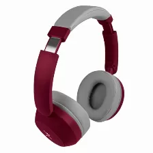 Audífonos Perfect Choice Pc-117162 Diadema, Inalámbrico Y Alámbrico, 3.5 Mm, Usb, Bluetooth, Gris, Rojo