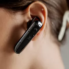 Audífonos Perfect Choice Pc-117223 Gancho De Oreja, Intra Auditivo, Inalámbrico, Usb, Bluetooth, Negro