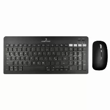 Kit Teclado Y Mouse Perfect Choice Pc-201373 Interruptor De Membrana, Inalámbrico, Usb Tipo A, 1600 Dpi, Negro