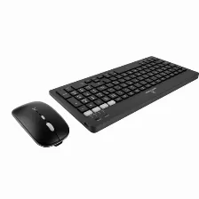 Kit Teclado Y Mouse Perfect Choice Pc-201373 Interruptor De Membrana, Inalámbrico, Usb Tipo A, 1600 Dpi, Negro