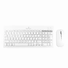 Kit Teclado Y Mouse Perfect Choice Pc-201380 Interruptor De Membrana, Inalámbrico, Usb Tipo A, 1600 Dpi, Blanco