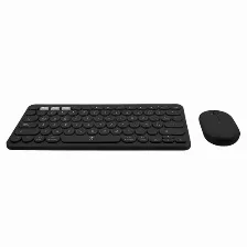 Kit Teclado Y Mouse Perfect Choice Pc-201397 Interruptor De Membrana, Inalámbrico, 1000 Dpi, Negro