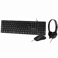 Kit Teclado Y Mouse Perfect Choice Pc-201717 Usb, Interruptor De Membrana, Alámbrico, 1000 Dpi, Negro