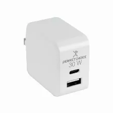 Cargador Perfect Choice Pc-240426 100 - 240 V, Universal, Interior, 1usb, 1usb-c, Carga Rápida, 30 W, Blanco