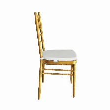 Paquete De 5 Sillas Modamob Modelo Tiffany, Metalica, 143.5 X 39.5 X 40cm, 20 Kg, Incluye Asientos Acolchados, Color Dorado