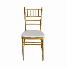 Silla Modamob Modelo Tiffany, Metalica, 91.5 X 39.5 X 40cm, 4.0 Kg, Incluye Asiento Acolchado, Color Dorado