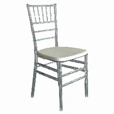 Silla Modamob Modelo Tiffany, 90 X 39.35 X 39.5cm, 4.35kg, Incluye Asiento Acolchado, Color Cristal