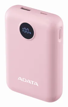 Power Bank Adata C100 10000 Mah, 3.7 V, Universal, Usb, Rosa